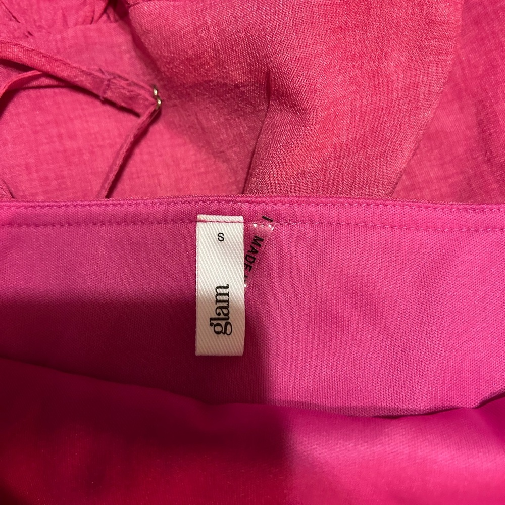 Glam Fuchsia Ruffle Babydoll Top - Picture 4 of 4